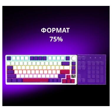 Клавіатура Lorgar KBP7075W Pro RGB Wireless/Bluetooth/USB UA White (LRG-KBP7075W-WH-US) фото №10