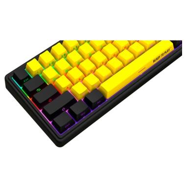 Клавіатура Lorgar KBP70MW Pro RGB Wireless/Bluetooth/USB UA Black/yellow (LRG-KBP70MW-YL-US) фото №5