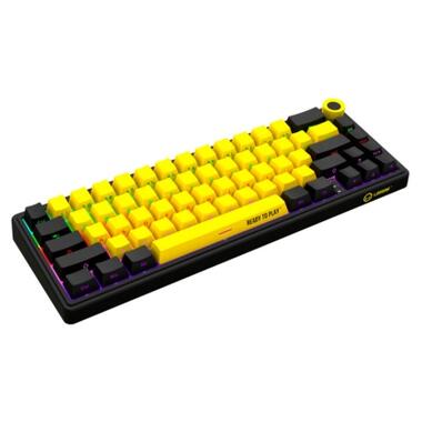 Клавіатура Lorgar KBP70MW Pro RGB Wireless/Bluetooth/USB UA Black/yellow (LRG-KBP70MW-YL-US) фото №4