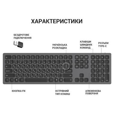 Клавіатура OfficePro SK1550 Wireless Black (SK1550B) фото №6