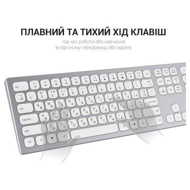 Клавіатура OfficePro SK1550 Wireless White (SK1550W) фото №8