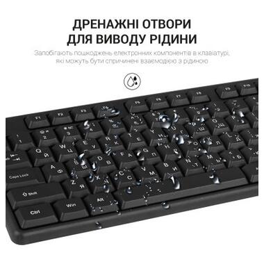 Клавіатура OfficePro SK166 USB Black фото №9