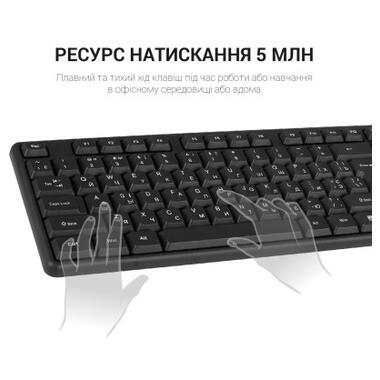 Клавіатура OfficePro SK166 USB Black фото №6