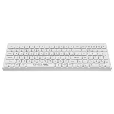 Клавіатура OfficePro SK985W Wireless/Bluetooth White фото №2