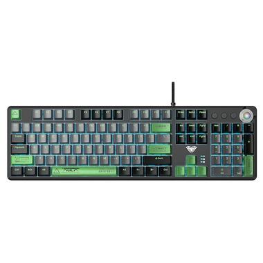 Клавіатура Aula Mechanical F2088 PRO Black/Gray, plus 9 Green keys KRGD blue (6948391234892) фото №1