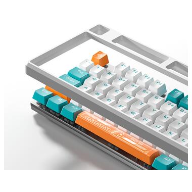 Клавіатура Aula Mechanical F2088 PRO White/Blue, plus 9 Orange keys KRGD blue (6948391234908) фото №4