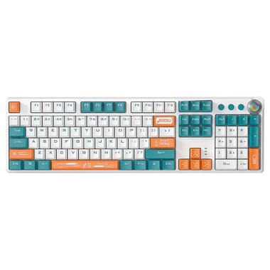Клавiатура Aula F2088 PRO Plus 9 Orange Keys KRGD Blue USB UA White/Blue (6948391234908) фото №1