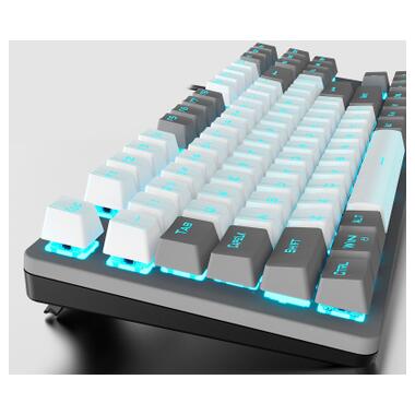 Клавiатура Aula F3287 Keycap KRGD Blue USB UA Grey/White (6948391240954) фото №11
