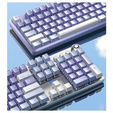 Клавіатура Aula Mechanical F2088 PRO White/Violet, plus 9 Purple keys KRGD blue (6948391234915) фото №2
