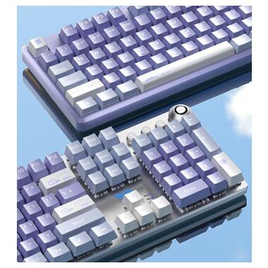 Клавіатура Aula F2088 Pro Mechanical White/Violet + 9 Purple keys KRGD Blue USB UA (6948391234915) фото №2