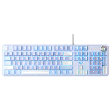 Клавіатура Aula F2088 Pro Mechanical White/Violet + 9 Purple keys KRGD Blue USB UA (6948391234915) фото №1