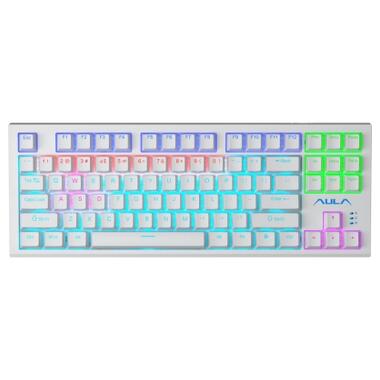 Клавіатура Aula F3032 White keycaps plus 21 Yellow keys KRGD Brown USB UA White (6948391201757) фото №1
