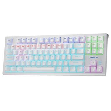 Клавіатура Aula F3032 White keycaps plus 21 Yellow keys KRGD Brown USB UA White (6948391201757) фото №2
