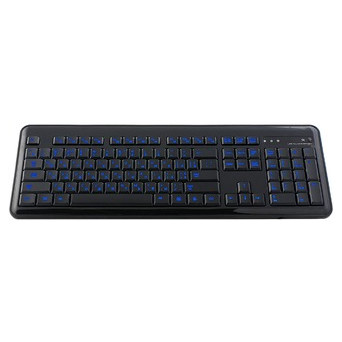 Клавіатура HQ-Tech KB-307F Blue LED USB black фото №1