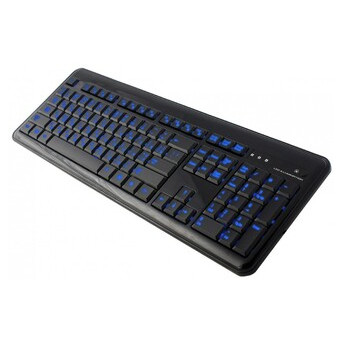 Клавіатура HQ-Tech KB-307F Blue LED USB black фото №4
