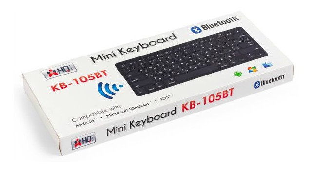 Беспроводная мини клавиатура HQ-Tech KB-105BT черная фото №3