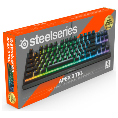 Клавиатура SteelSeries Apex 3 TKL USB UA Black (SS64817) фото №11