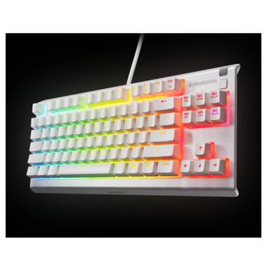 Клавіатура SteelSeries Apex 3 TKL USB UA White (64819) фото №5