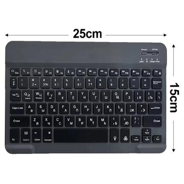 Бездротова клавіатура Primo KB02 Bluetooth з підсвічуванням - Black фото №4