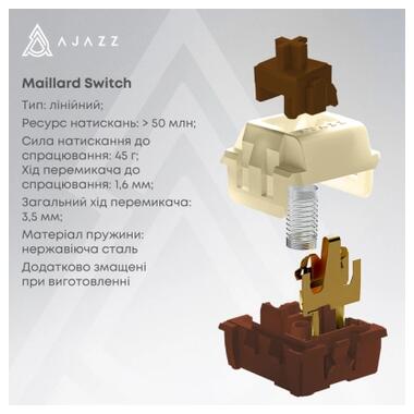 Клавиатура Ajazz AK980 V2 Maillard Switch Wireless/Bluetooth/USB UA Black/Grey/Yellow (AK980-V2-M-BGY) фото №4