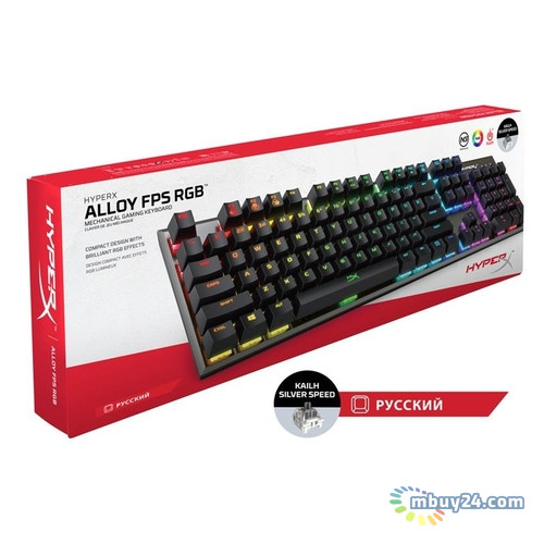 Геймерская клавиатура Kingston HyperX Alloy FPS RGB Kailh Silver Speed (HX-KB1SS2-RU) фото №4