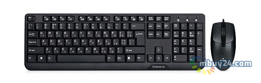 Комплект клавиатура + мышка Real-El Standard 505 Kit USB Черный фото №1