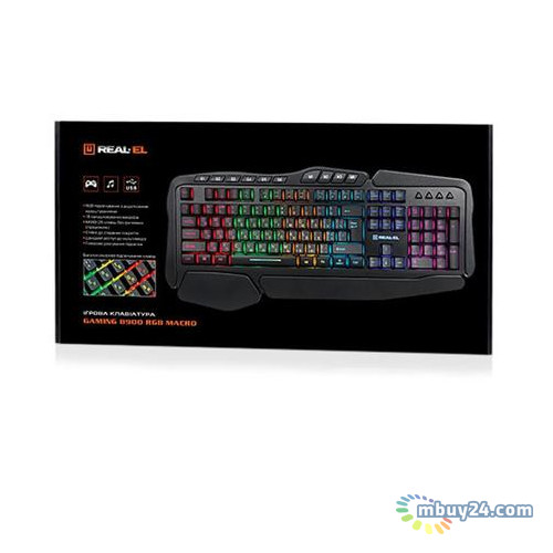 Клавіатура REAL-EL Gaming 8900 RGB Macro USB (220335) фото №7