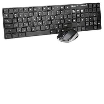Клавіатура миша Real-El Comfort 9010 Kit Black фото №2