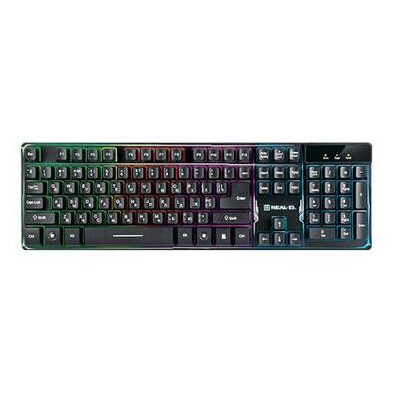Клавіатура Real-El 8700 Gaming Backlit black фото №1