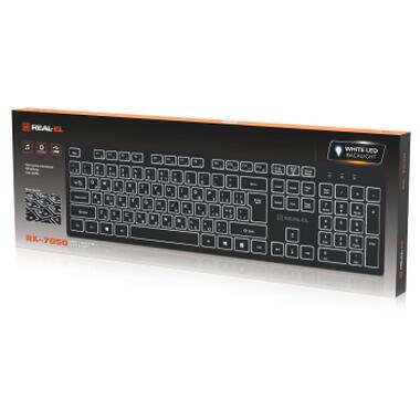 Клавиатура Real-El RK-7050 USB, Black (EL123100054) фото №7