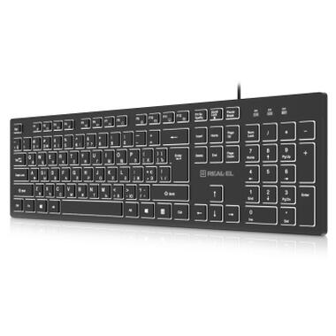 Клавиатура Real-El RK-7050 USB, Black (EL123100054) фото №4