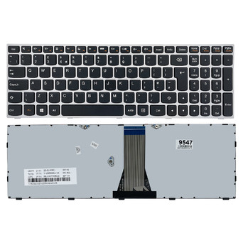 Клавіатура Lenovo IdeaPad G50-30 G50-45 G50-70 Z50-70 B50-30 B50-45 E51-80 Z51-70 G70-80 Z70-70 500-15ACZ 500-15ISK чорна/срібло фото №1