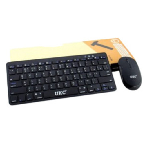 Клавіатура бездротова з мишкою UKC WI 1214 black оптична миша суперплоска клавіатура чорний (WI 1214_601) фото №4
