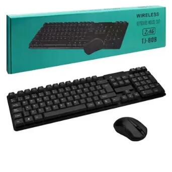 Бездротова клавіатура з мишкою UKC TJ-808 USB діапазон 10 метрів чорний (lp-89839_280) фото №3