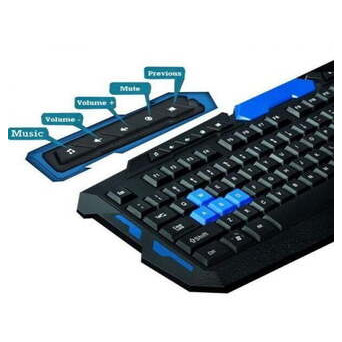 Ігрова клавіатура миша бездротова UKC HK8100 Чорний (HK8100_558) фото №3
