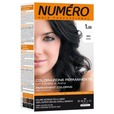 Фарба для волосся Brelil Numero 1.00 - Black 140 мл (8011935081226) фото №1