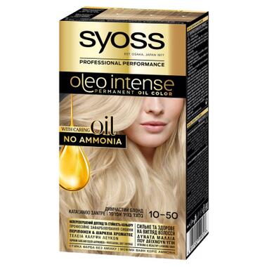 Фарба для волосся Syoss Oleo Intense 10-50 Димчастий Блонд 115 мл (4015100199727) фото №1