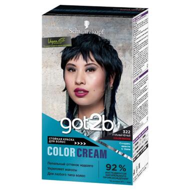Фарба для волосся Got2b Color Rocks 322 - Вугільно-чорний 142.5 мл (4015100427585) фото №1