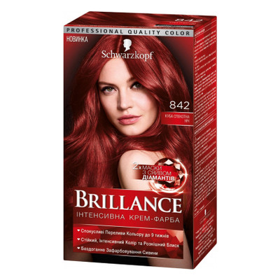 Фарба для волосся Brillance 842-Куба Спекотна ніч 142.5 мл (4015000509855) фото №1