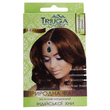 Фарба для волосся Triuga На основі натуральної індійської хни Коричневий 25 г (8908003544212) фото №1