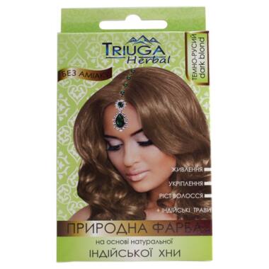 Фарба для волосся Triuga На основі натуральної індійської хни Темно-русий 25 г (8908003544243) фото №1