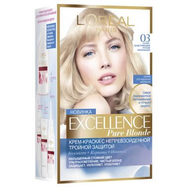 Фарба для волосся L'Oreal Paris Excellence 03 Супер-освітлений русявий попелястий (3600523781157) фото №1