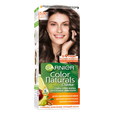 Фарба для волосся Garnier Color Naturals 5.00 Глибокий шатен 110 мл (3600542021777) фото №1