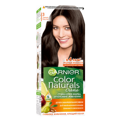 Фарба для волосся Garnier Color Naturals 3 Темний каштан 110 мл (3600540676726) фото №1