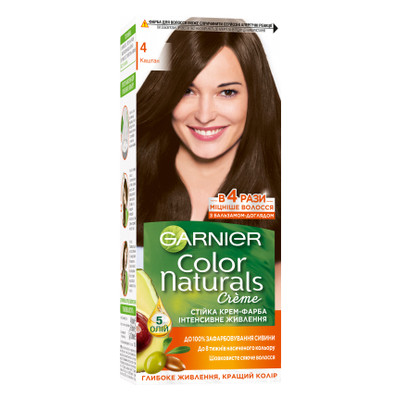 Краска для волос Garnier Color Naturals 4 Каштан 110 мл (3600540676733) фото №1