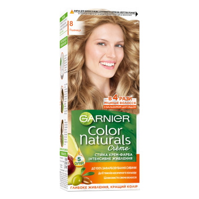 Фарба для волосся Garnier Color Naturals 8 Глибокий пшеничний 110 мл (3600540676771) фото №1