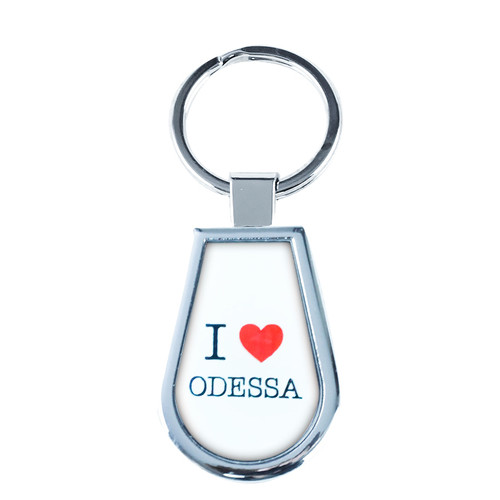 Брелок I Love Odessa, білий фото №1