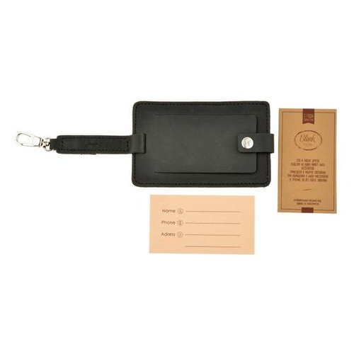 Бірка для багажу Blank Note Бланк-тег Чорна (BN-TAG-1-g) фото №1