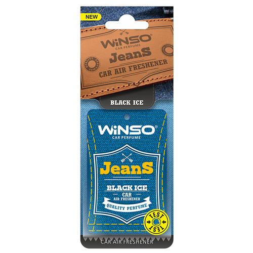 Освіжувач повітря WINSO Jeans, целюлозний ароматизатор, Black Ice фото №1