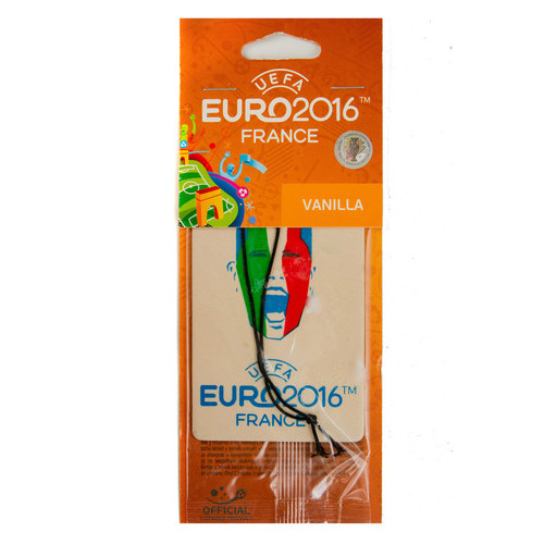 Ароматизатор в машину UEFA Euro 2016 Vanilla 10х7см Белый фото №1